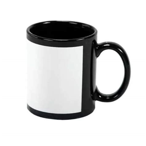 Caneca Preta Faixa Branca Para Sublima O Ml Live Cyber