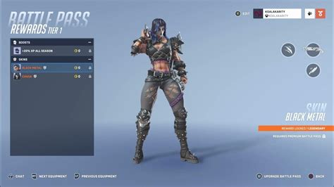 New Legendary Skin For Junker Queen Black Metal S3 Battle Pass Overwatch 2 Highlight Feb