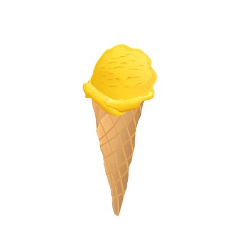 premium vector yellow ice cream