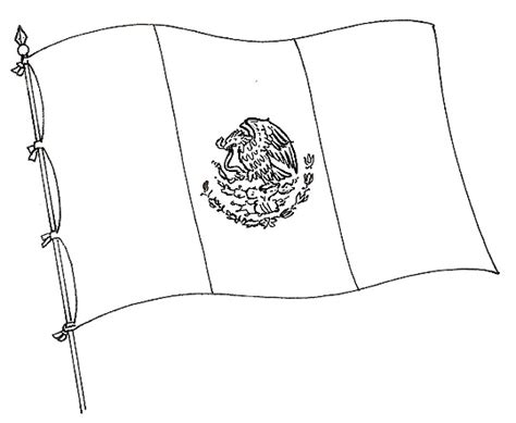 Pinto Dibujos Dibujo De La Bandera De México Para Colorear