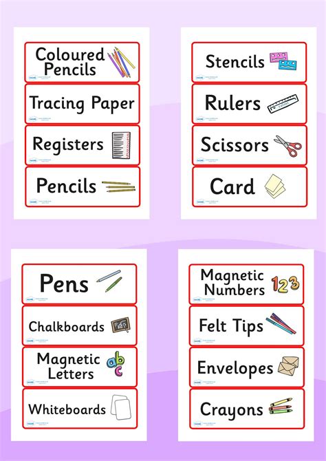 Size Editable Writing Area Resource Labels Red Writing Area