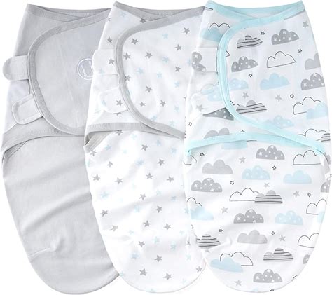 3Pcs Manta Envolvente Ajustable Bebe Swaddle Bebe 0 A 3 Meses Saco