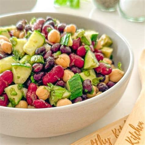 Vegan Bean Salad [Oil-Free] This Healthy Kitchen