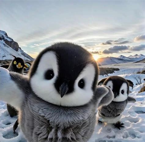 Premium Photo Cute Baby Penguin Close Up