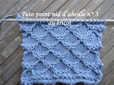 TUTO POINT NID ABEILLE 3 TRICOT RELIEF Honeycomb Stitch Knitting PUNTO