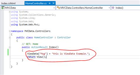 Passing Data Using Viewdata Viewbag Tempdata Session Variables In