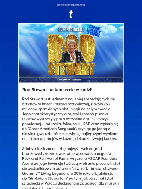 Ticketmaster Pl Rod Stewart W Polsce I Przedsprzeda Ticketmaster Ju