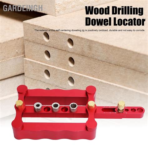 Gardeingh Self Centering Doweling Jig Borehole Locator พร้อม Scale ชุด Diy งานไม้ เครื่องมือ