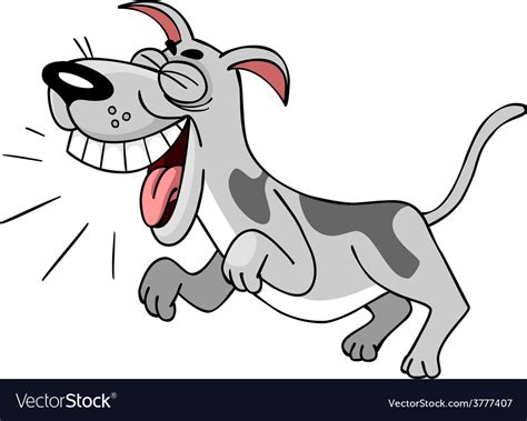 Cartoon Dog Barks Royalty Free Vector Image Vectorstock