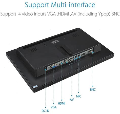 Eyoyo Inch Tft Lcd Monitor Em B With Av Hdmi Bnc Vga Input