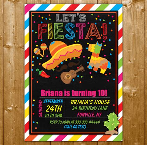 Free Printable Fiesta Invitations Printable Templates