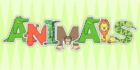 Animals Display Letters (Teacher-Made)