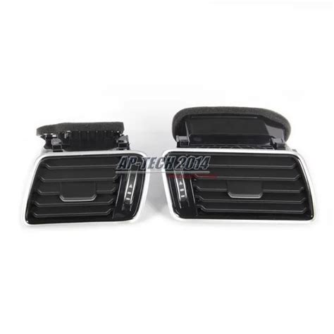 Left Right Dashboard Ac Air Vent Kit Bright Chrome Fit For Vw Cc