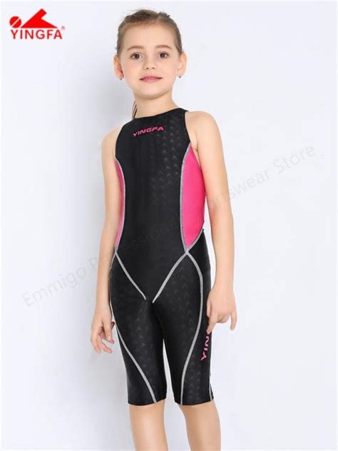 Girls Sharkskin Competitive Swimsuit Yingfa Sporty Training Swimwear