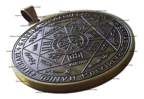 Pantáculo Selo 7 Arcanjos Bronze Tetragrammaton Rei Salomão Frete grátis