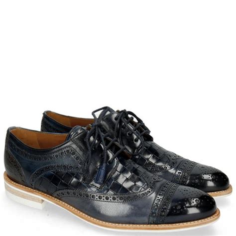 Derby Schuhe Herren Melvin Hamilton Henry Blau Mason Linda