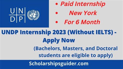 UNDP Internship 2024 | Without Ielts