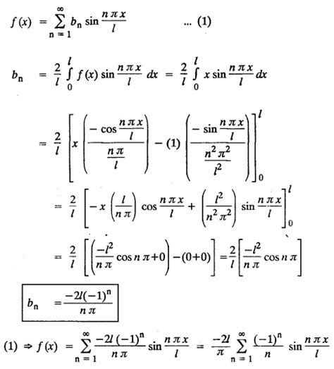 Half Range Series Sine And Cosine Series With Solved Example Problems