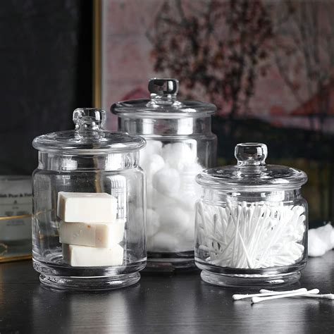 Glass Bathroom Storage Jars Everything Bathroom