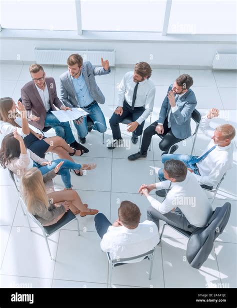 Young Employees Ask Questions During Business Training Stock Photo Alamy