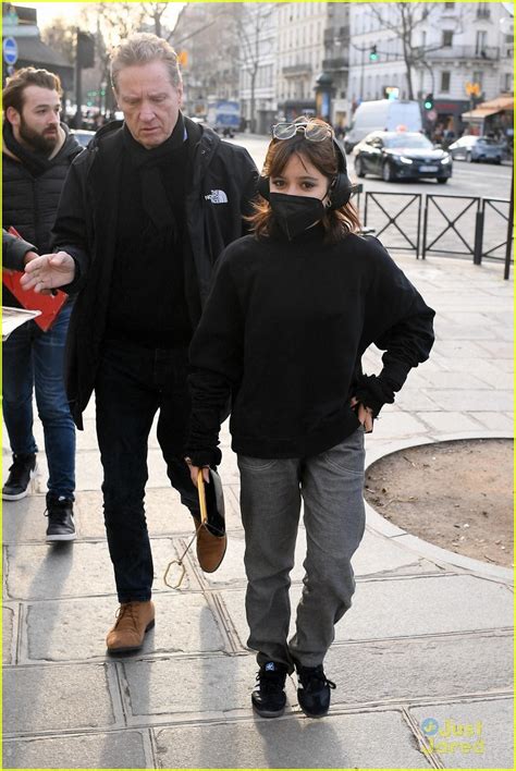 Jenna Ortega Goes Sightseeing In Paris With Wednesday Co Stars Percy Hynes White And Georgie