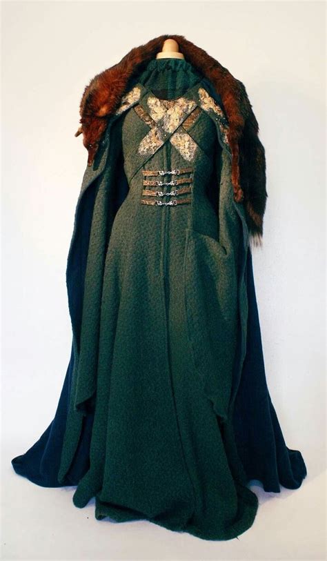 Game Of Thrones Dame Catelyn Tully Stark Kleid Cosplay Kostüm Kleid