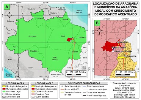 Mapa Araguaína e municípios delimitados Download Scientific Diagram