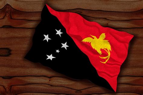 Bandeira Nacional De Papua Nova Guin Fundo Bandeira De Papua Nova