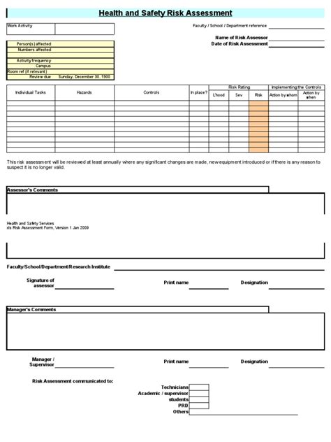 Risk Assessment Excel | PDF | Hazards | Injury