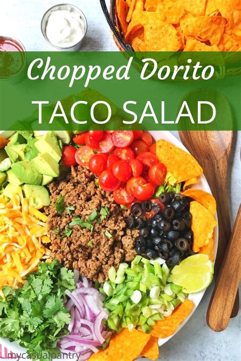 Chopped Dorito Taco Salad Seasoned Taco Meat Lettuce Crushed