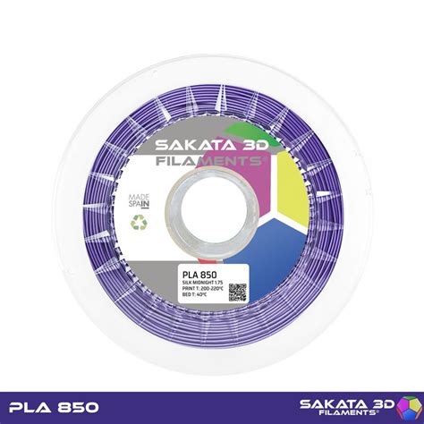 Sakata 3D Bobina De Filamento PLA 850 1 75mm Silk Midnight 1Kg