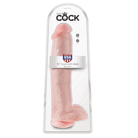 King Cock 15in Dildo W Balls Beige Pipedream Satisfaction