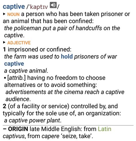 What Is The Meaning Of Captive Question About English Us Hinative