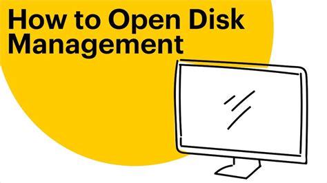 How To Open Disk Management In Windows Youtube