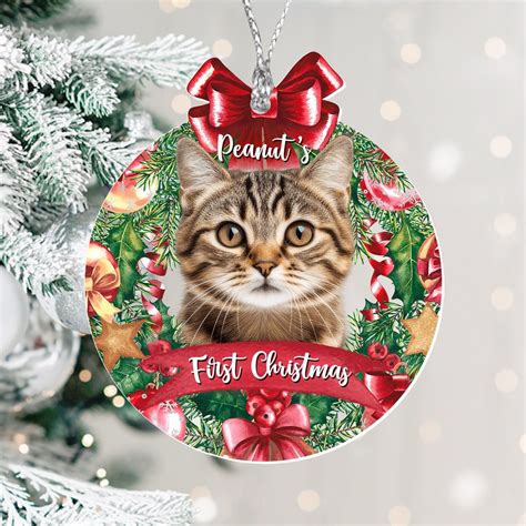 Cat First Christmas Ornament Cat Photo Ornament Cat Ornament 2023