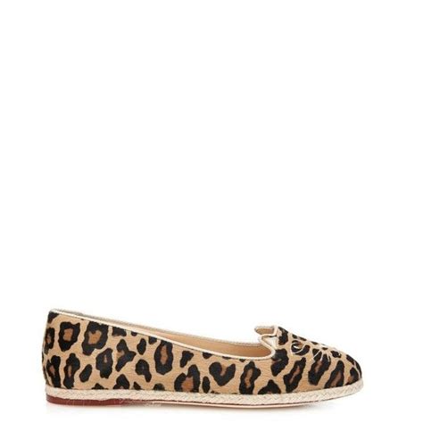 Charlotte Olympia Capri Cats Calf Hair Flats Liked On Polyvore