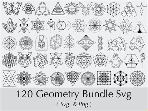 Geometric Svg Sacred Geometry Svg Tattoo Svg Minimalistic Svg