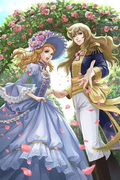 Oscar Francois De Jarjayes And Marie Antoinette Versailles No Bara Drawn By Hinata Gureko