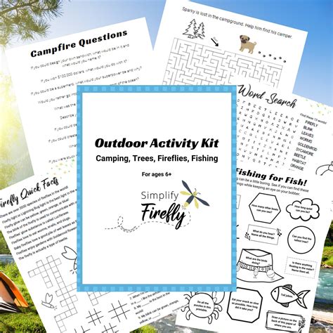 Outdoor Activity Ideas for Kids Camping Games, Camp Printable, Camping Kids, Tree Facts, Camp ...