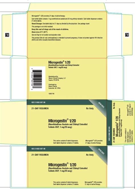 MICROGESTIN 1/20MCG - RX Products