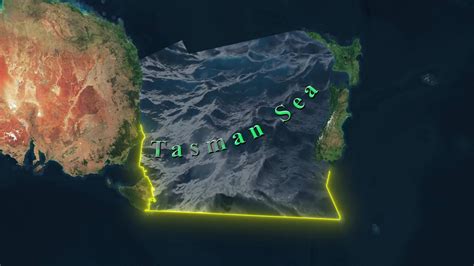 Tasman Sea Map 30813495 Stock Video at Vecteezy