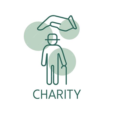 Premium Vector | Charity color icon logo style