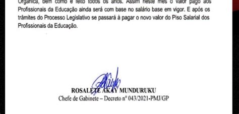 Nota De Esclarecimento Prefeitura Municipal De Jacareacanga Gestão