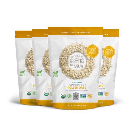 Organic Sprouted Quick Oats One Degree Organics