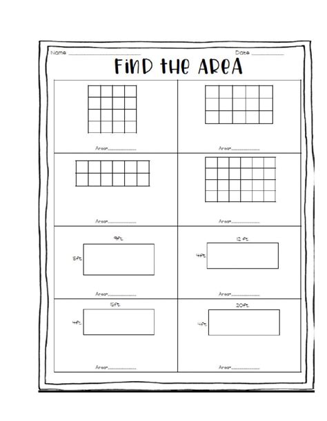 Discover The Fun Of Finding Area With Engaging Worksheets