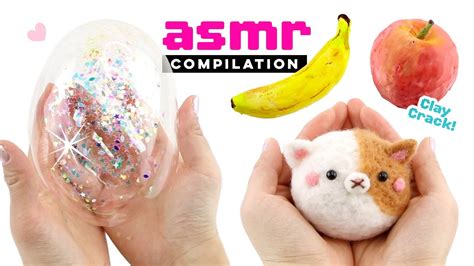 Satisfying Asmr Compilation Clay Cracking Needlefelt Clear Bubbles