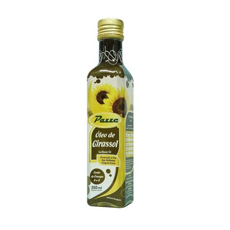 Óleo de Girassol prensado a frio Vegetal 250 ml Pazze no Shoptime