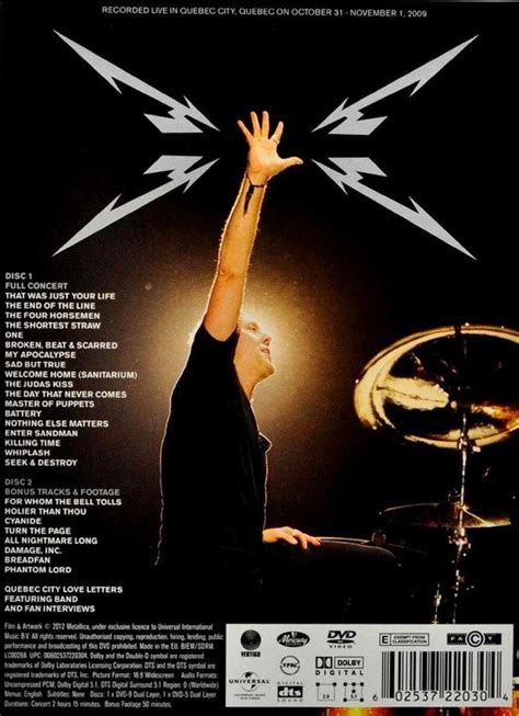 Metallica Quebec Magnetic DVD Bonus Dvd Metallica Muziek