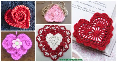 Crochet Heart Applique Free Patterns