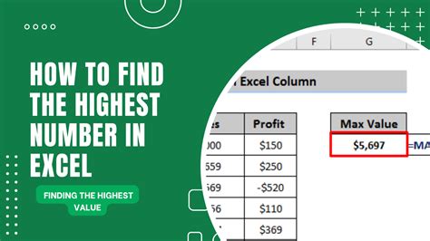 How To Find The Highest Value In Excel Calculate The Largest Number In